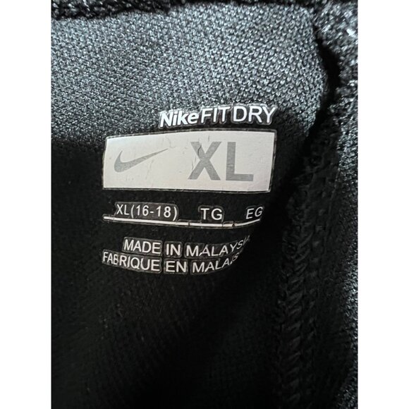 Nike dri fit black with hot pink stripe capri pants women size XL - Picture 3 of 5